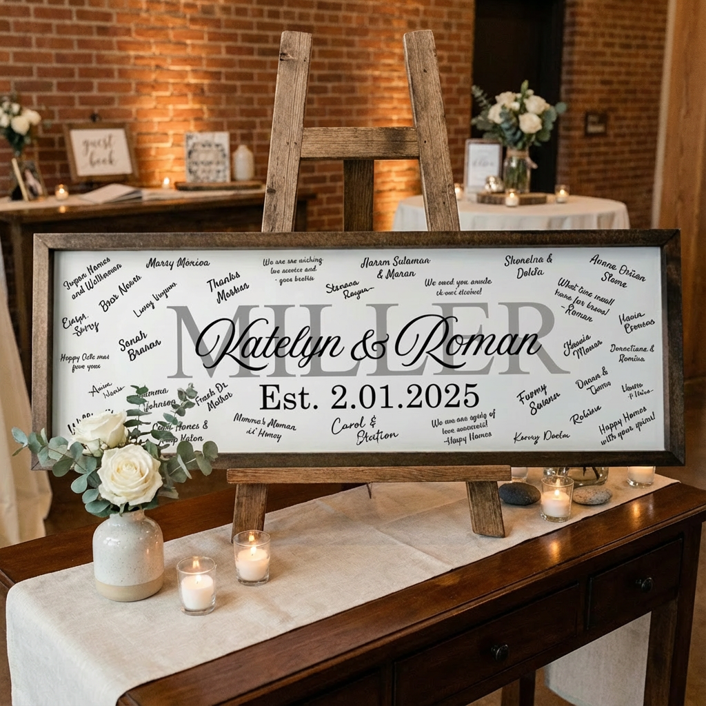 Personalized Wedding Guest Book Sign – Personalized Guru