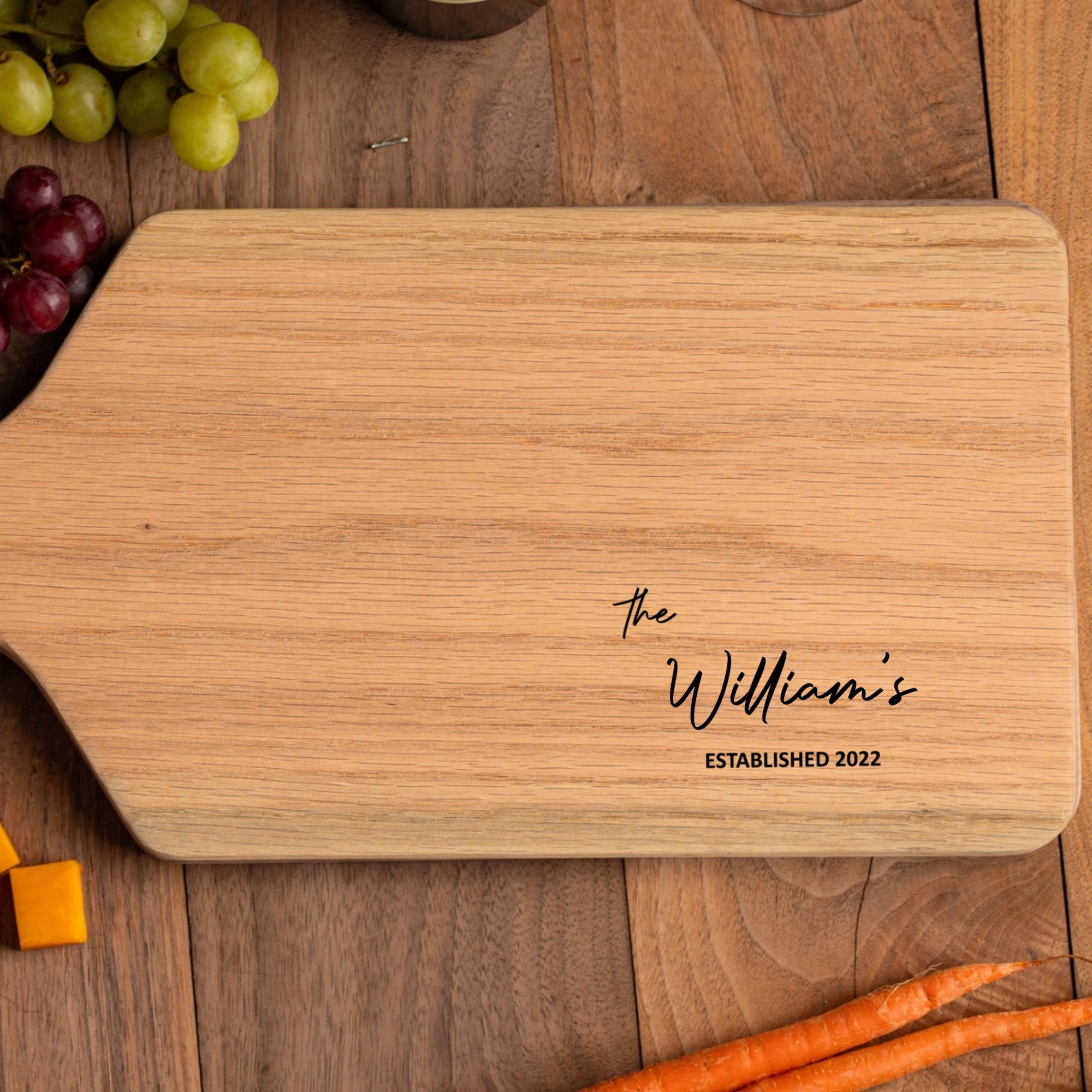 Personalized Large Paddle Cutting Boards - Family Name