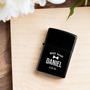 Personalized Best Man Black Lighter