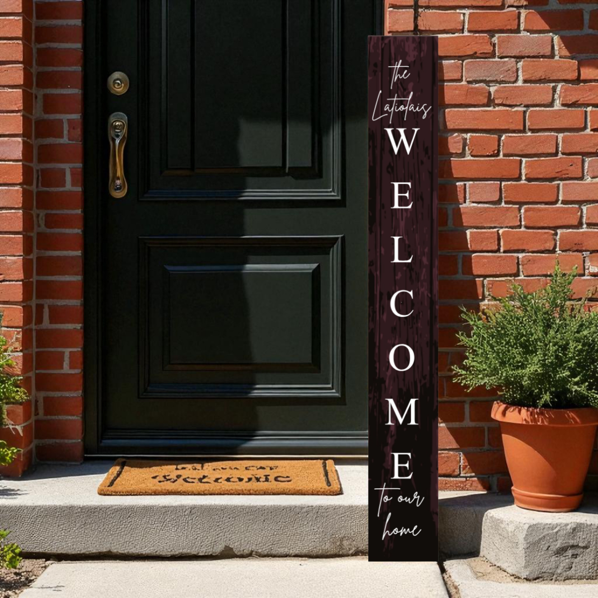 Personalized Welcome Family Porch Sign