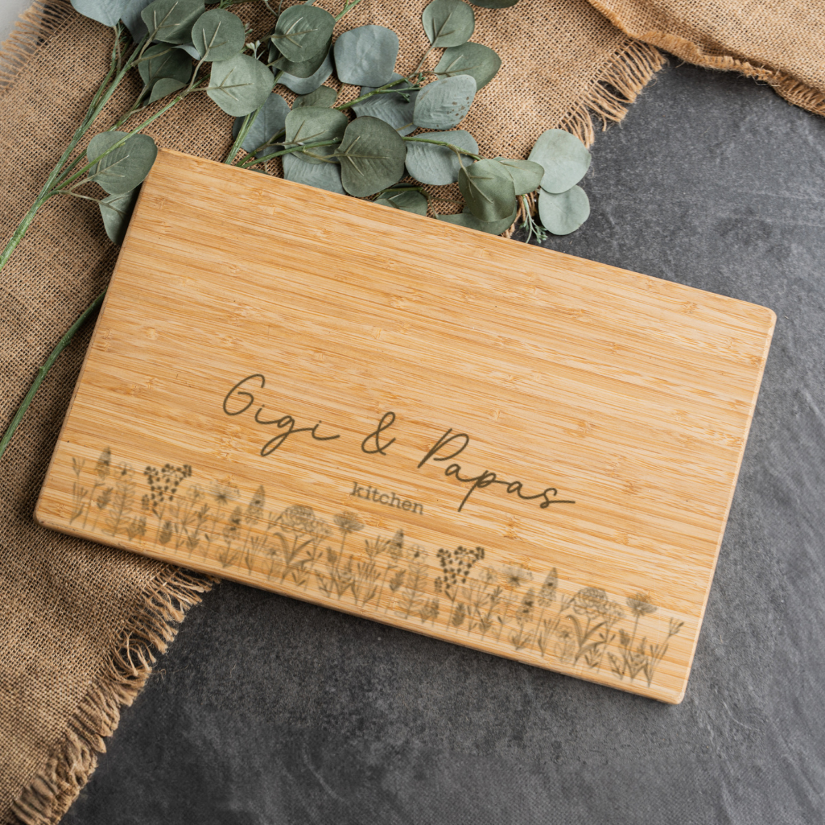 Personalized 11x17 Bamboo Cutting Board