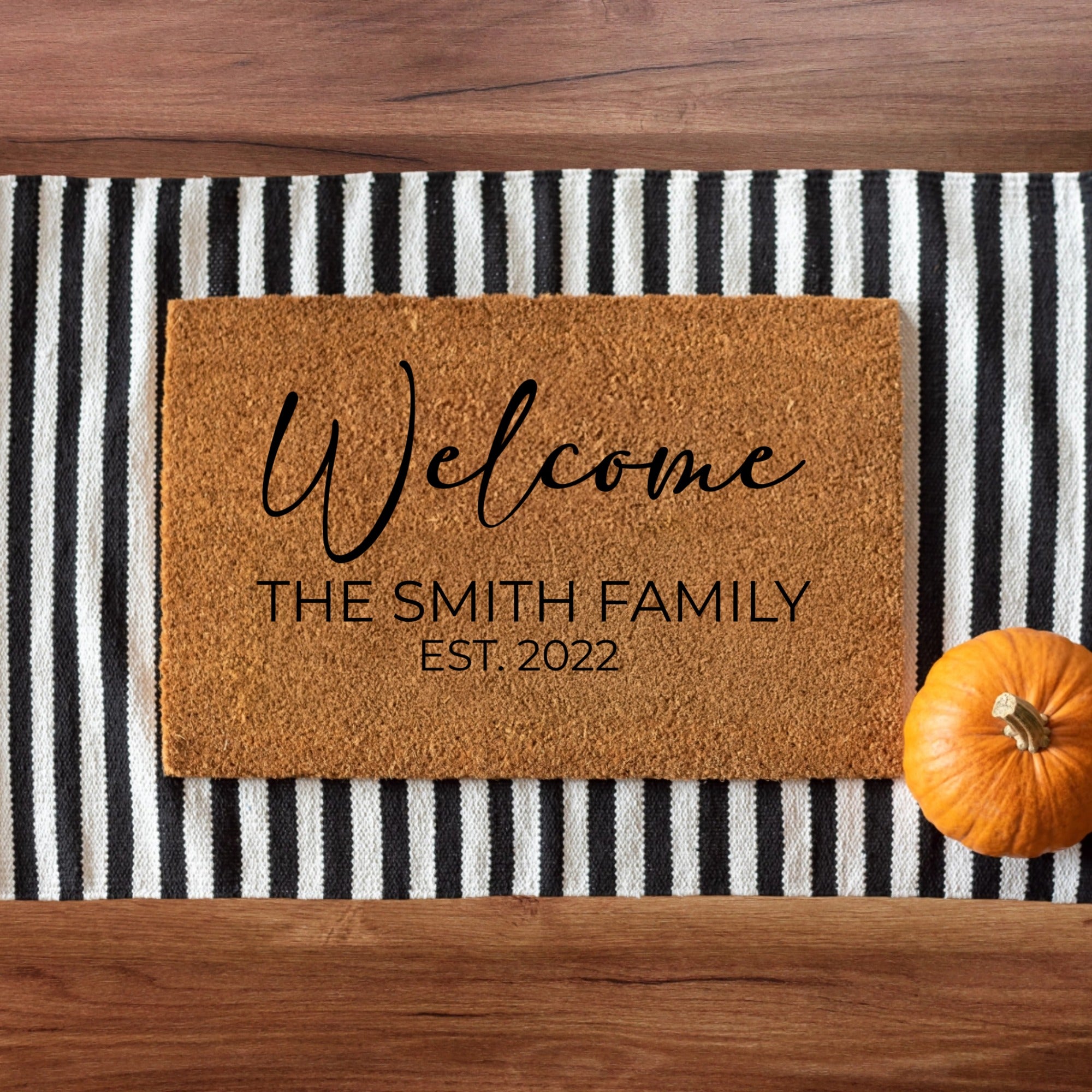 Personalized Welcome Family Name Doormats- Printed