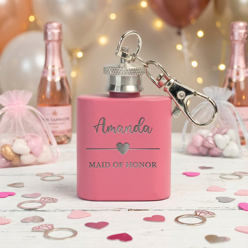 Bachelorette Party Keychain Flasks