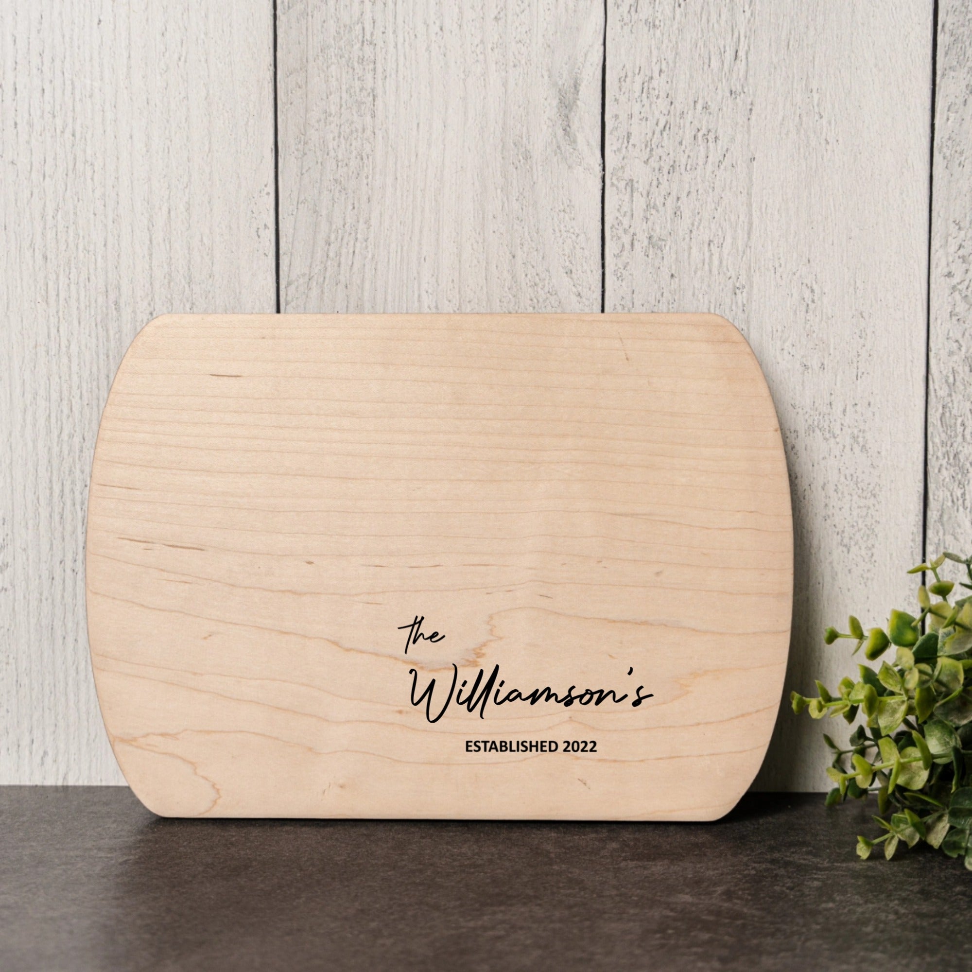 Personalized Oval Cutting Boards - Family Name