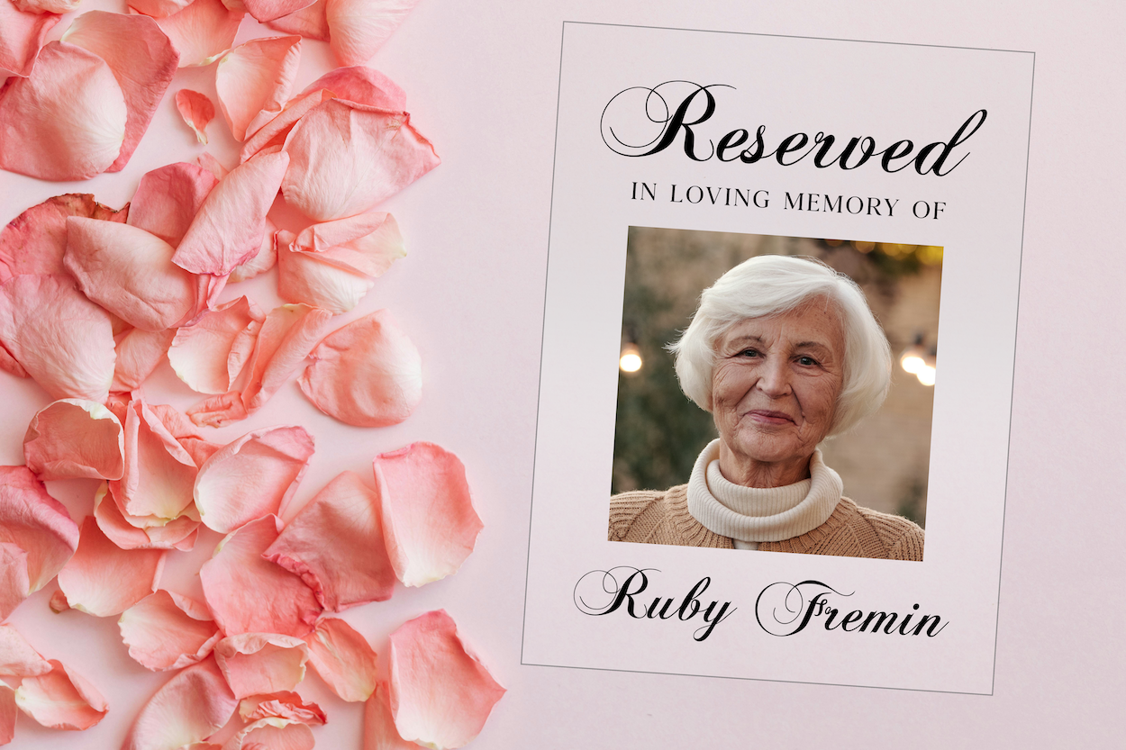 Memorial Chair Reservation Acrylic Sign 12x18"