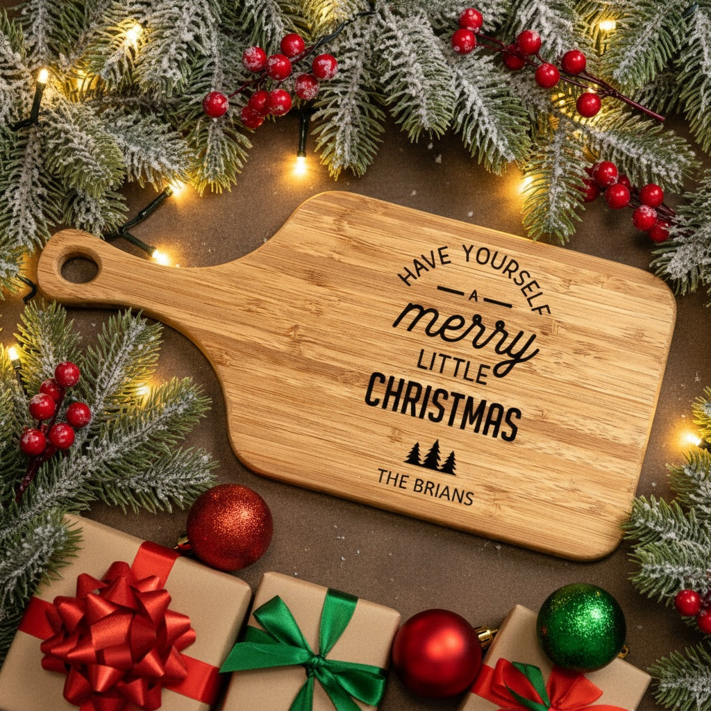 Christmas Collection Bamboo Paddle Cutting Board