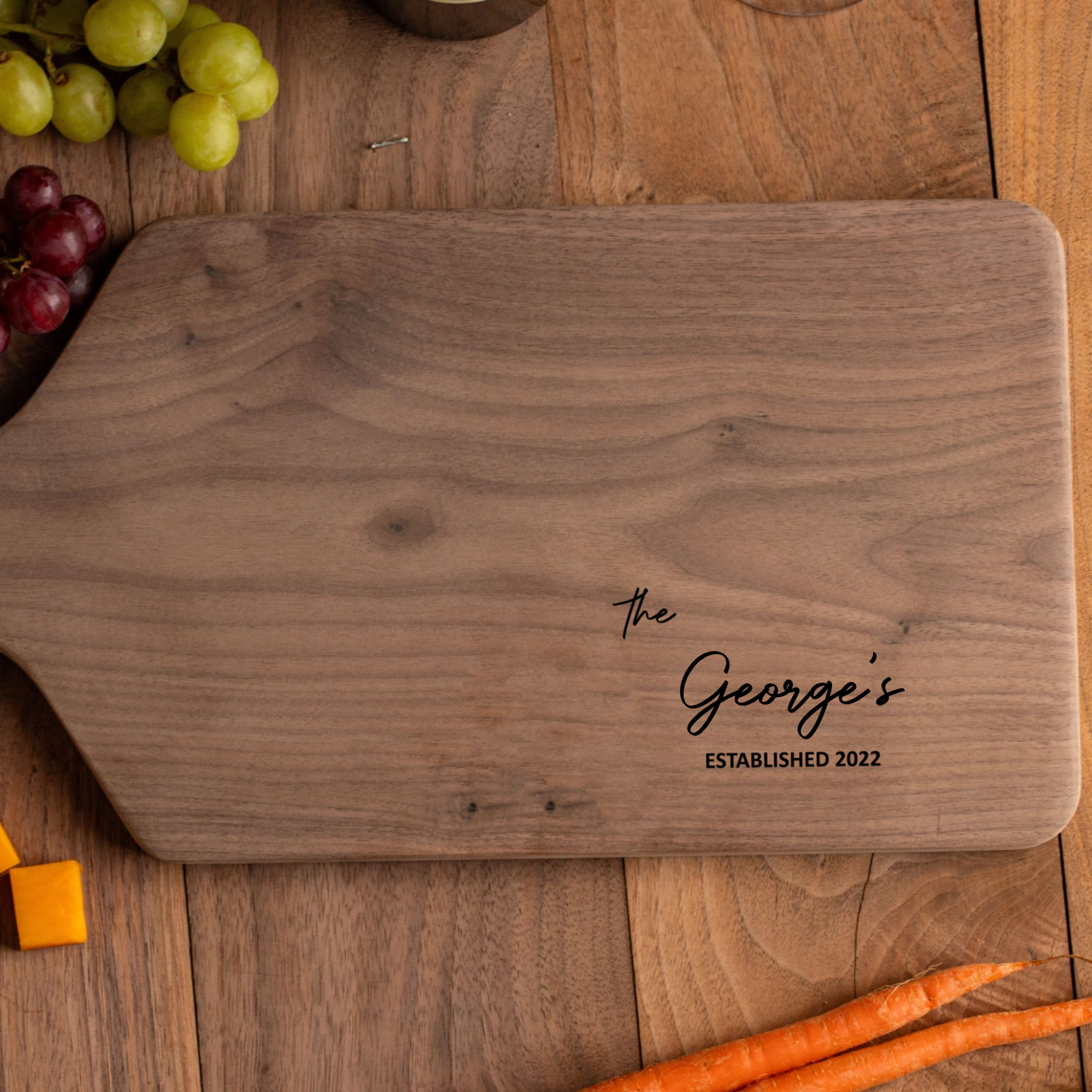 Personalized Large Paddle Cutting Boards - Family Name