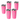 Bridesmaid Tumblers Set of 5 pink
