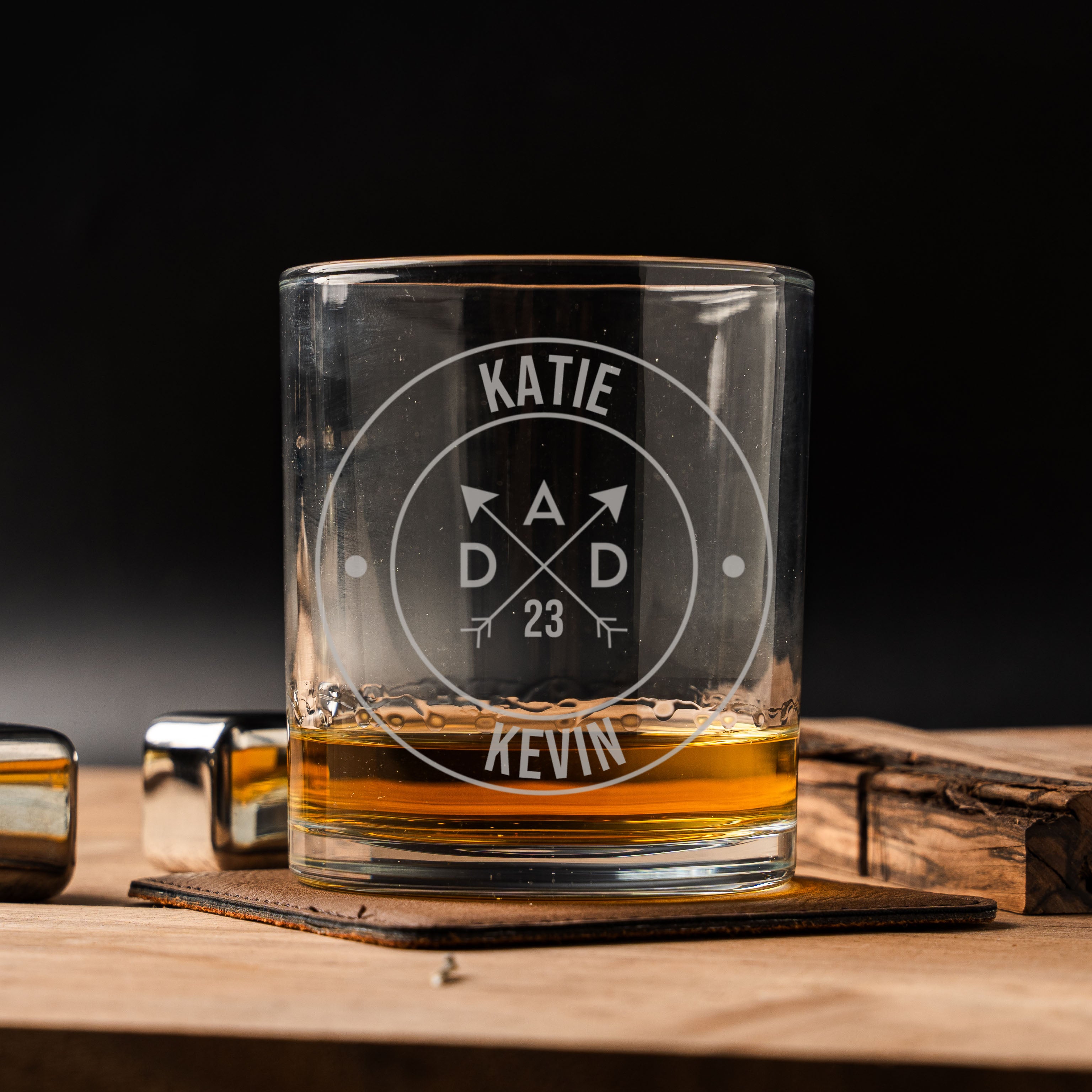 Personalized Father's Day Whiskey Glasses