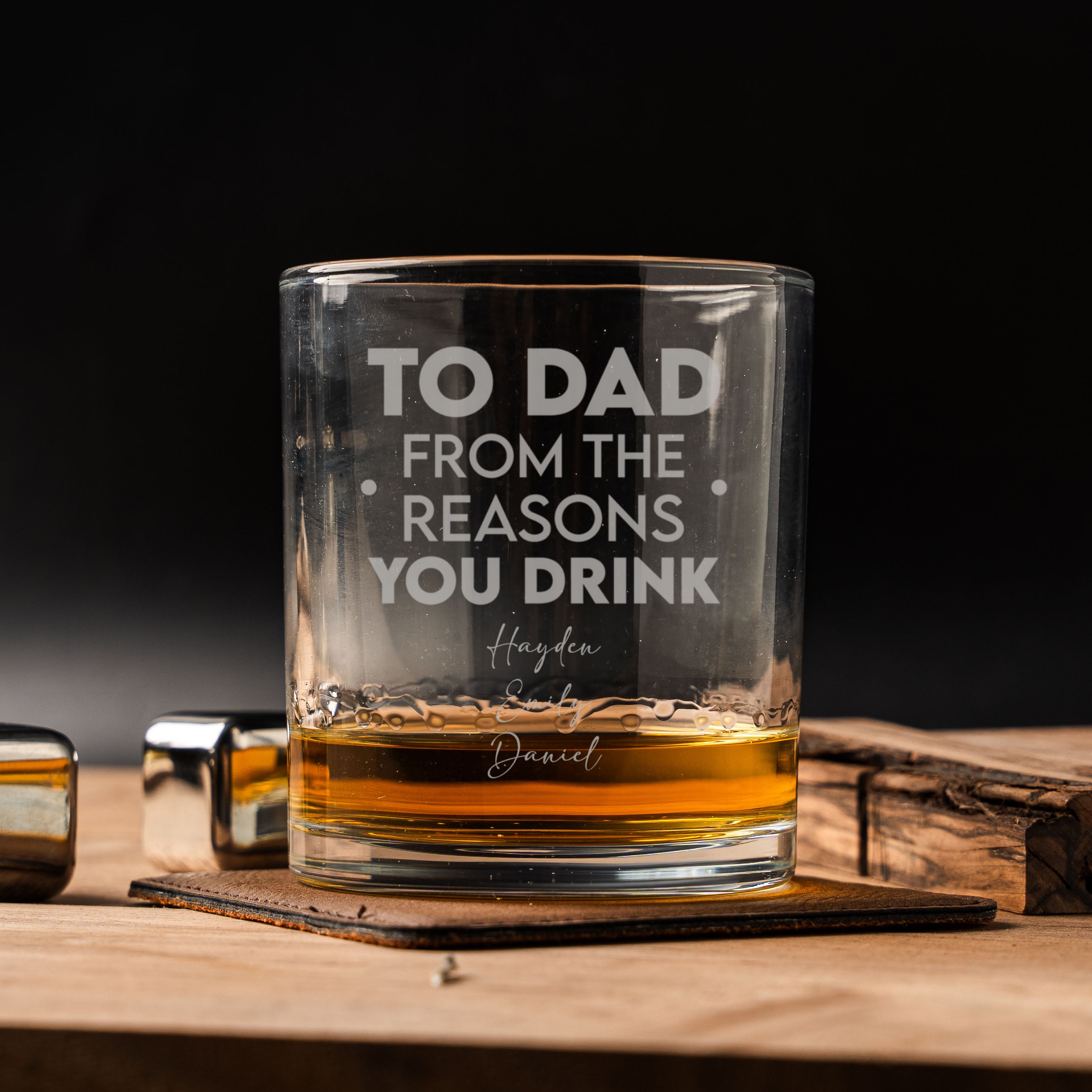 Personalized Father's Day Whiskey Glasses