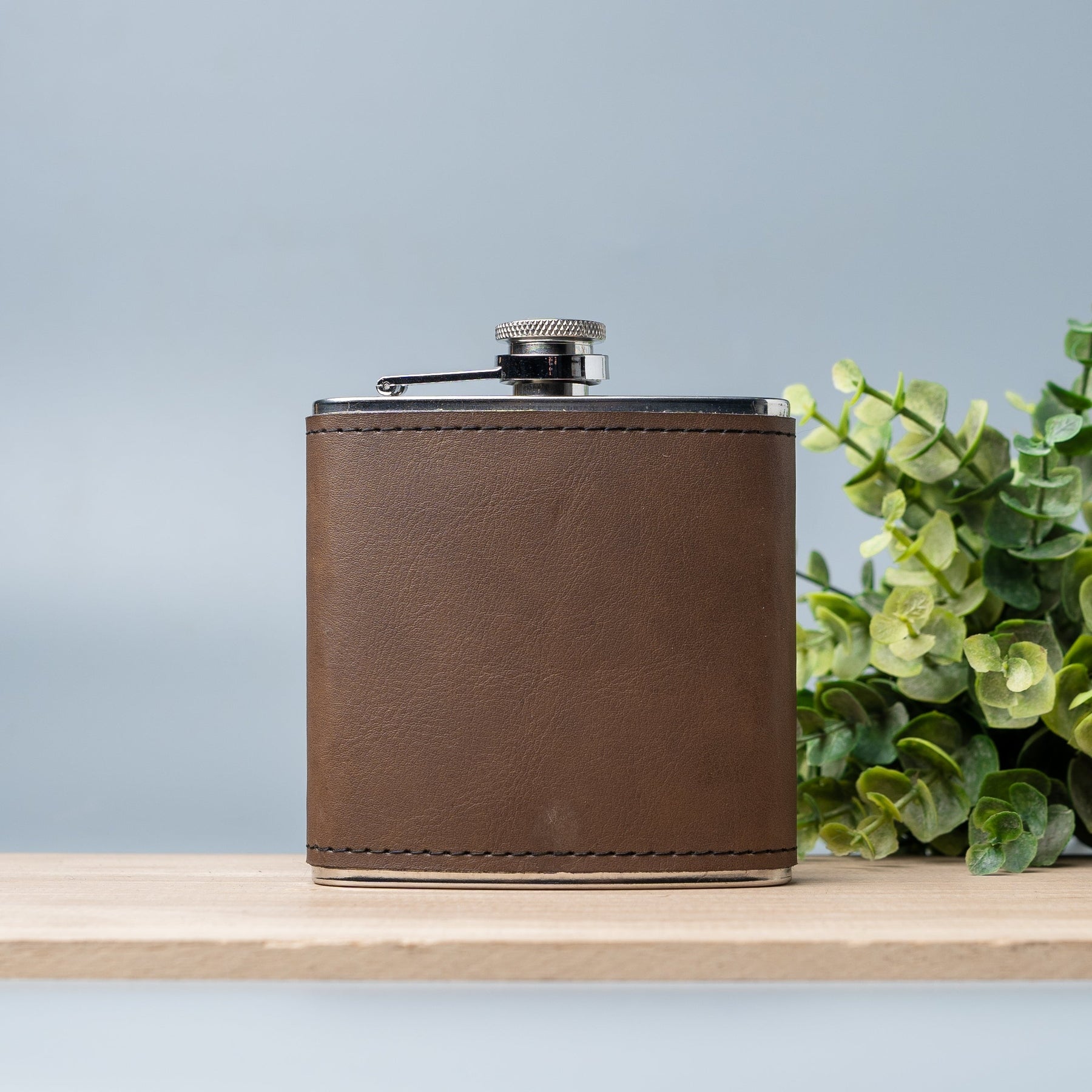 Wholesale Blank Vegan Leather Wrapped Flasks