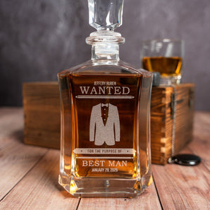 Personalized Best Man Proposal Decanter