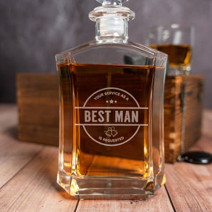 Personalized Best Man Proposal Decanter