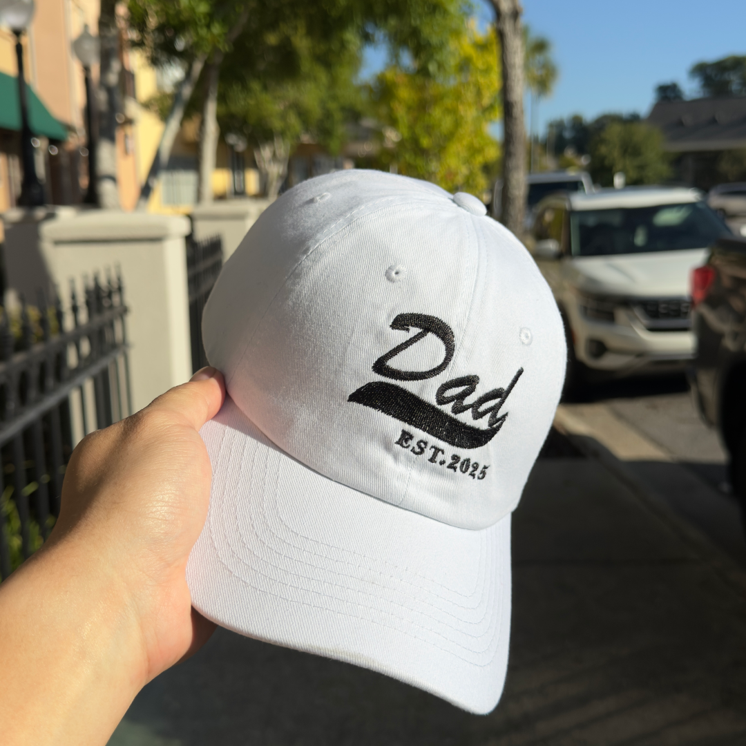 Custom Dad Est Hat with Year