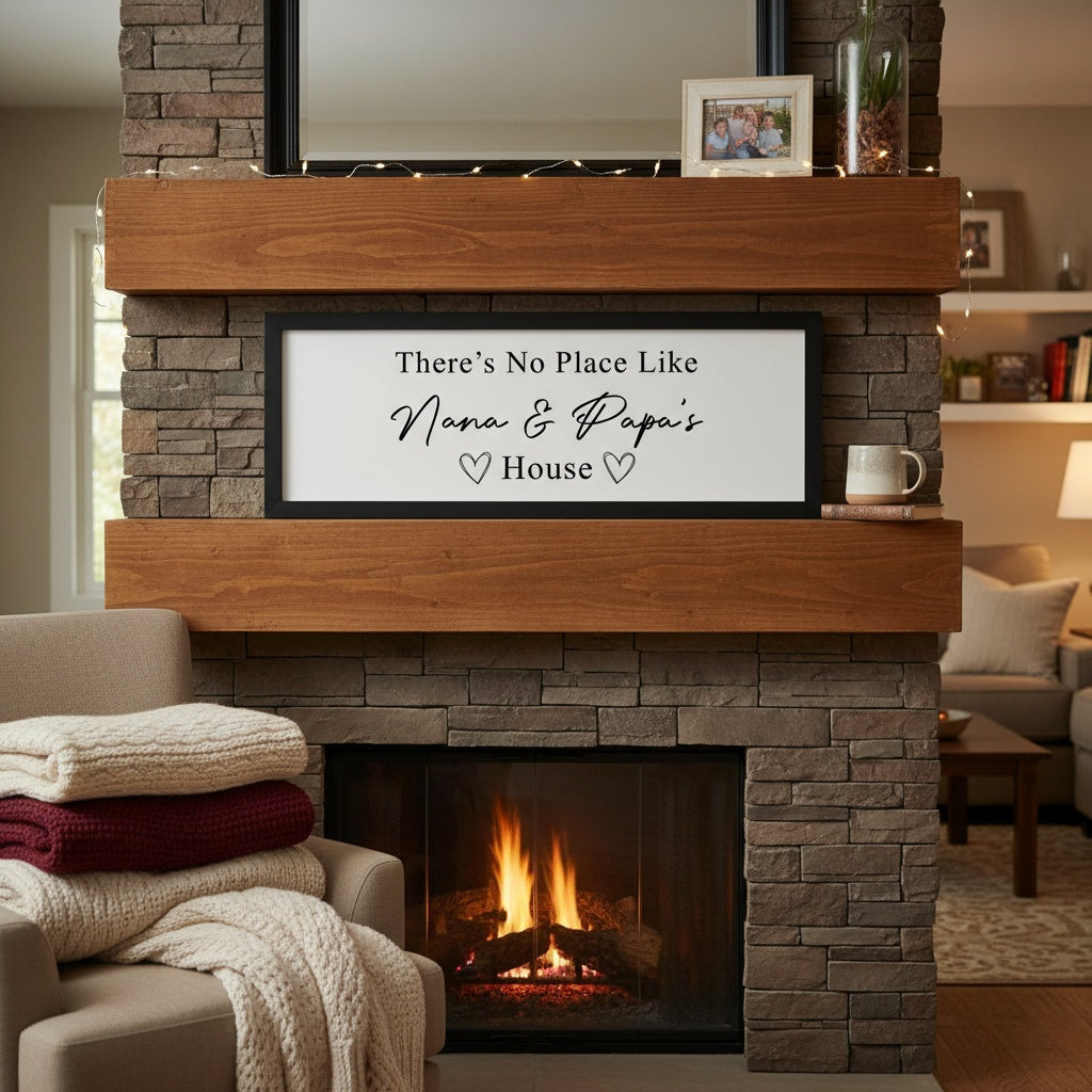 There's No Place Like Grandma & Grandpa's House Sign – Personalized Guru