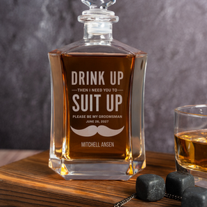 Personalized Groomsman Proposal Decanter