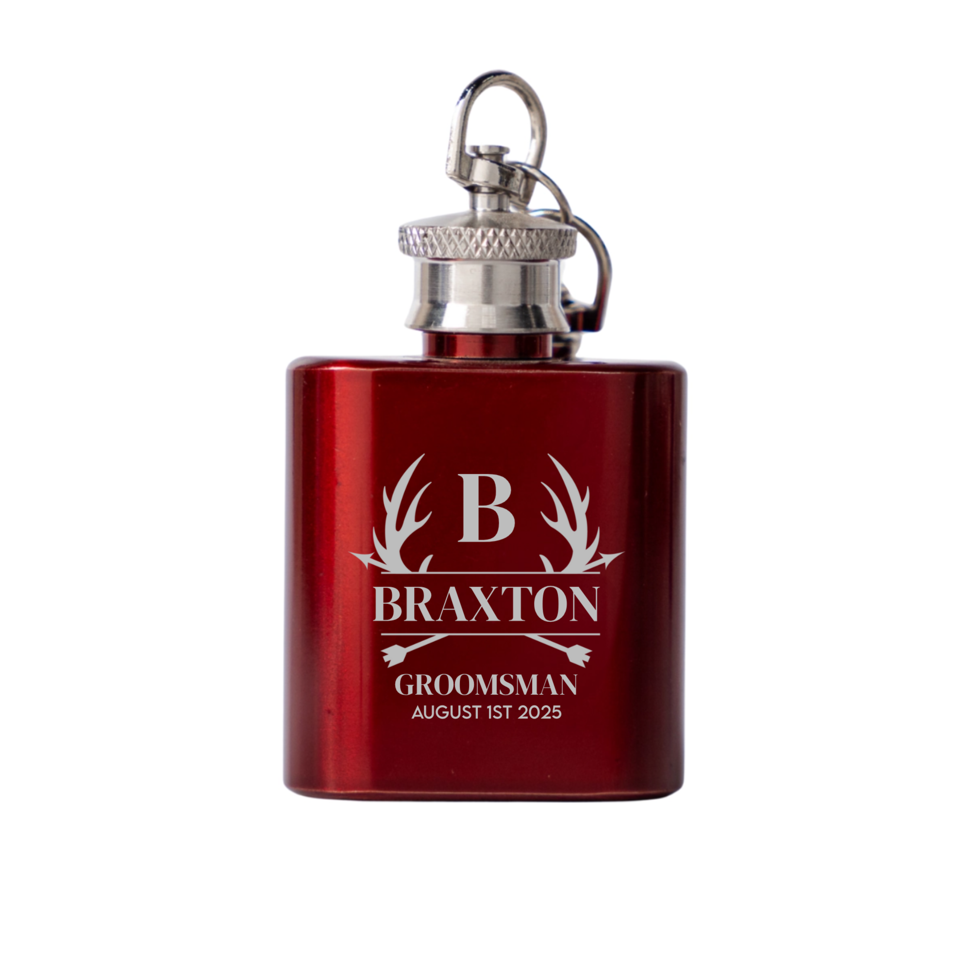 Personalized Keychain Flasks - Wedding Designs