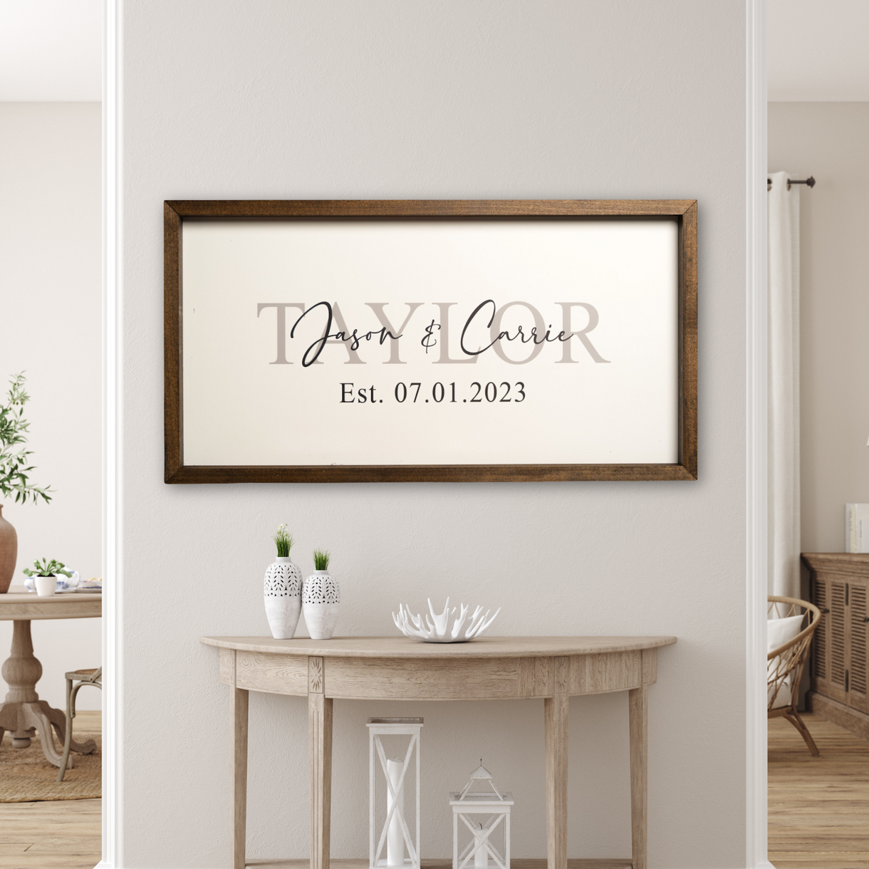 Personalized Last Name Sign with Names & Established Date ...