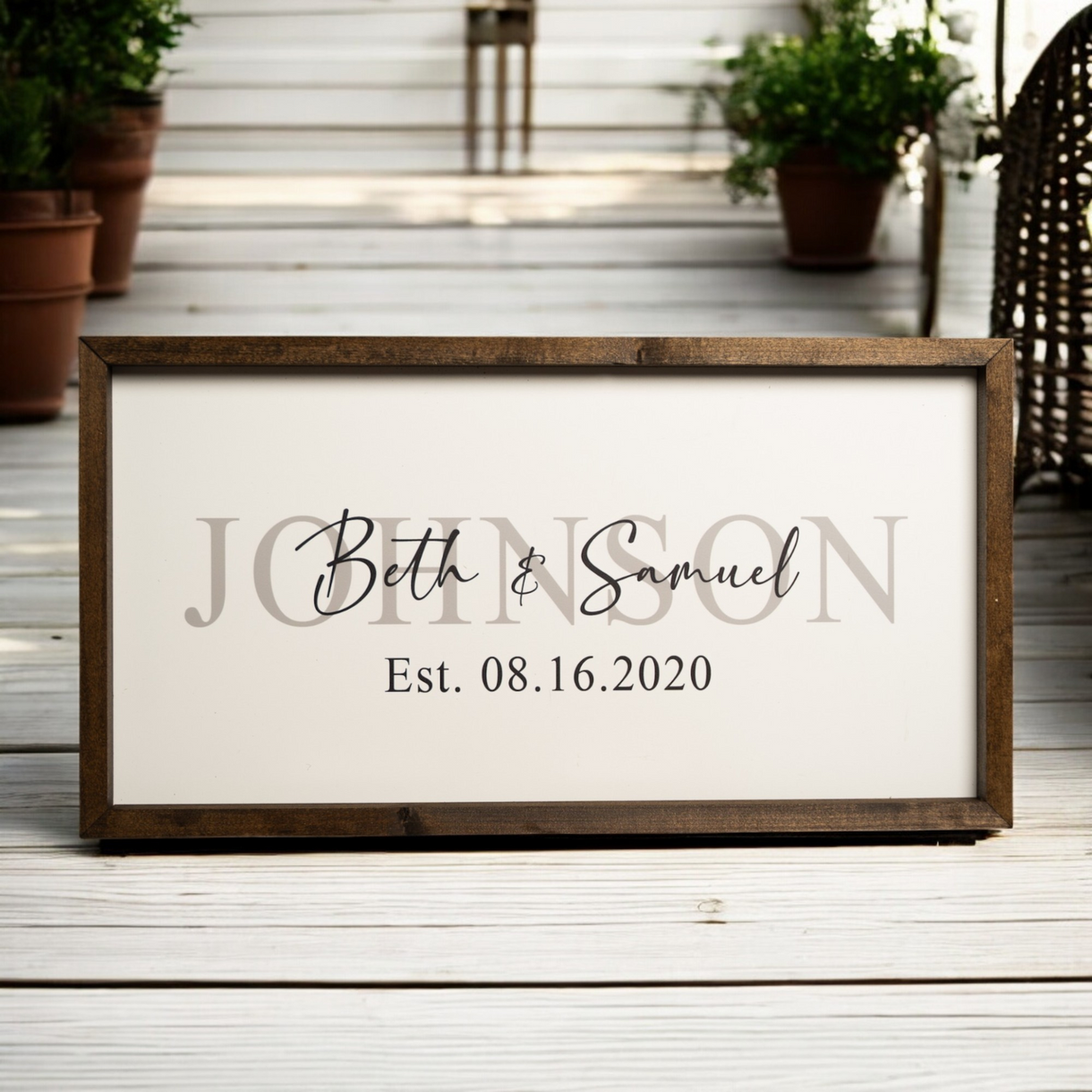 Personalized Last Name Sign with Names & Established Date ...