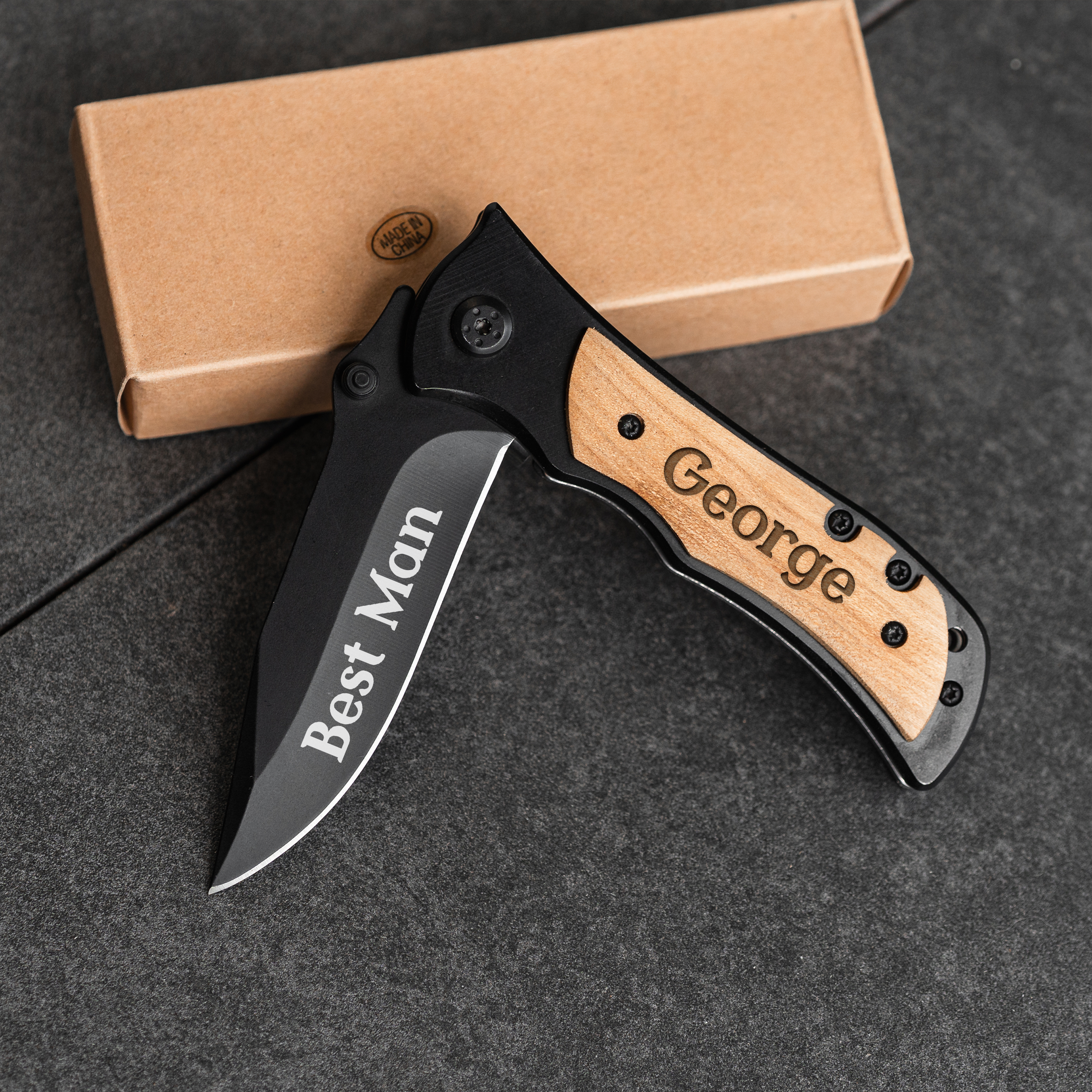 Personalized Back Metal Knife
