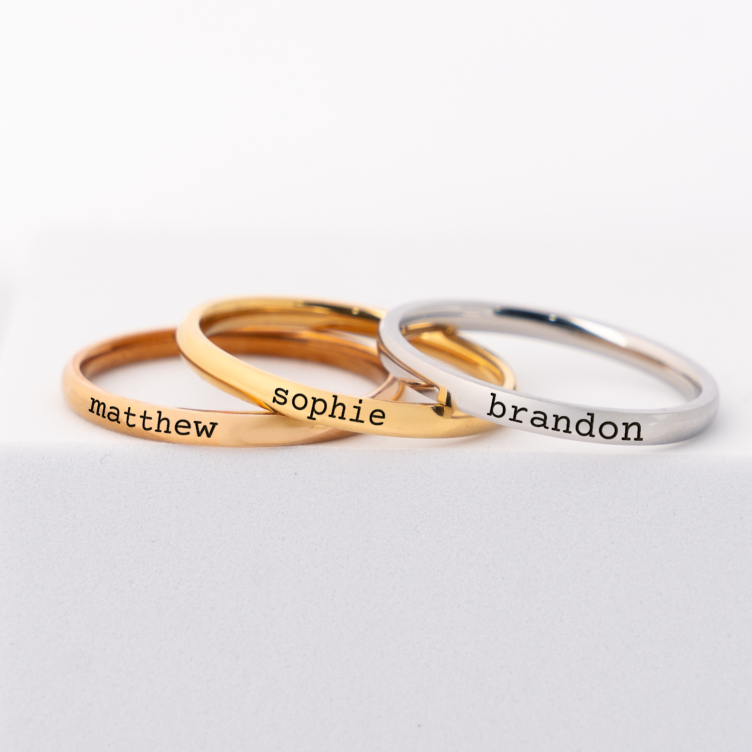 Stacking Rings Personalized Custom Stackable Name Rings – Personalized Guru