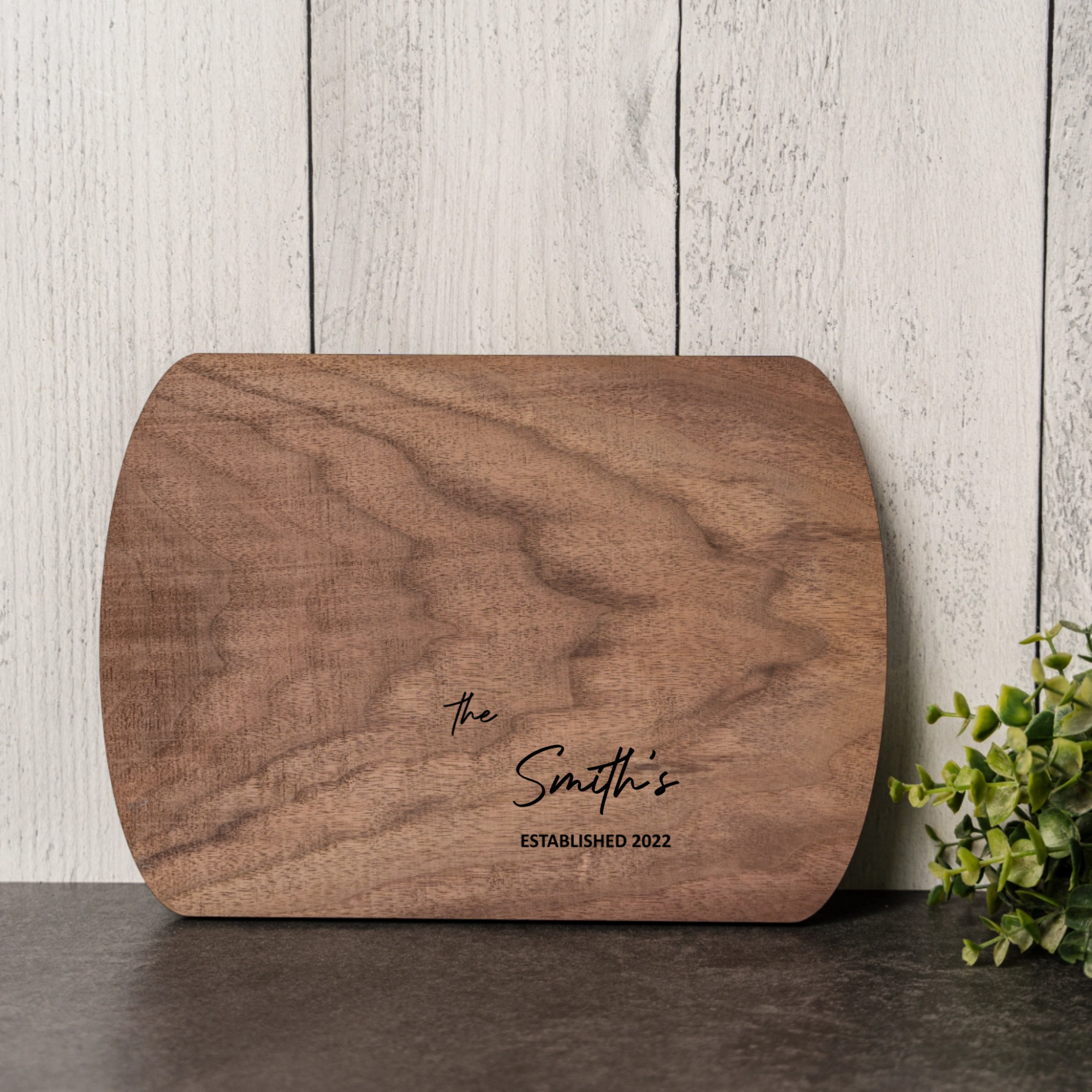 Personalized Oval Cutting Boards - Family Name