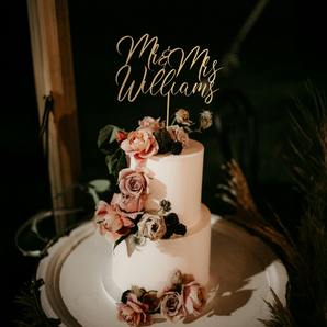 Personalized Mrs. & Mrs. Wedding Cake Topper