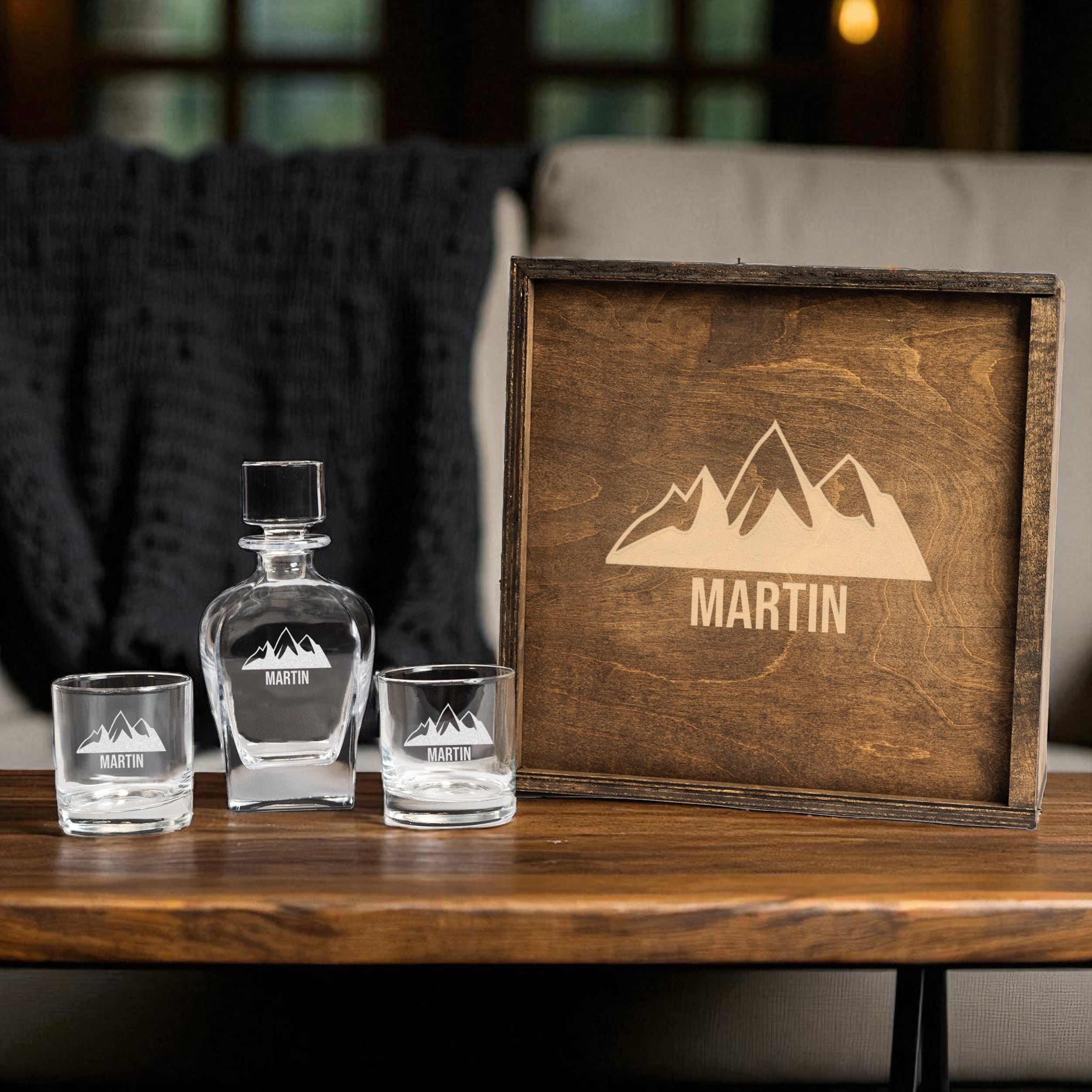 Tudor Decanter Set with Custom Gift Box