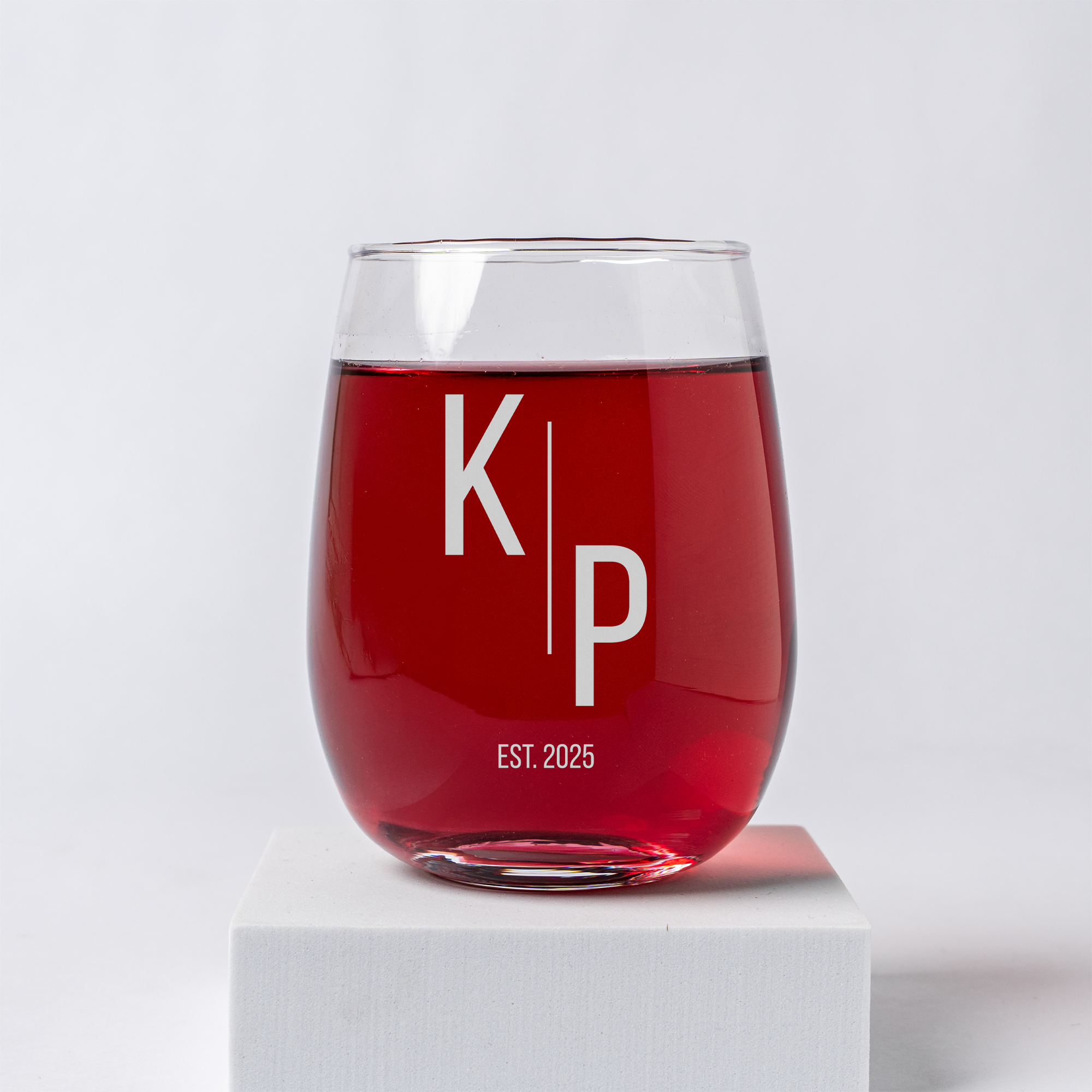Engraved Stemless Wine Glass - Signature Designs