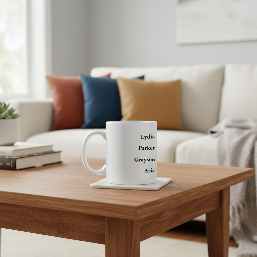 Personalized Family Names Coffee Mug