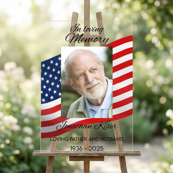 Custom Flag Acrylic Memorial Sign – Personalized Guru