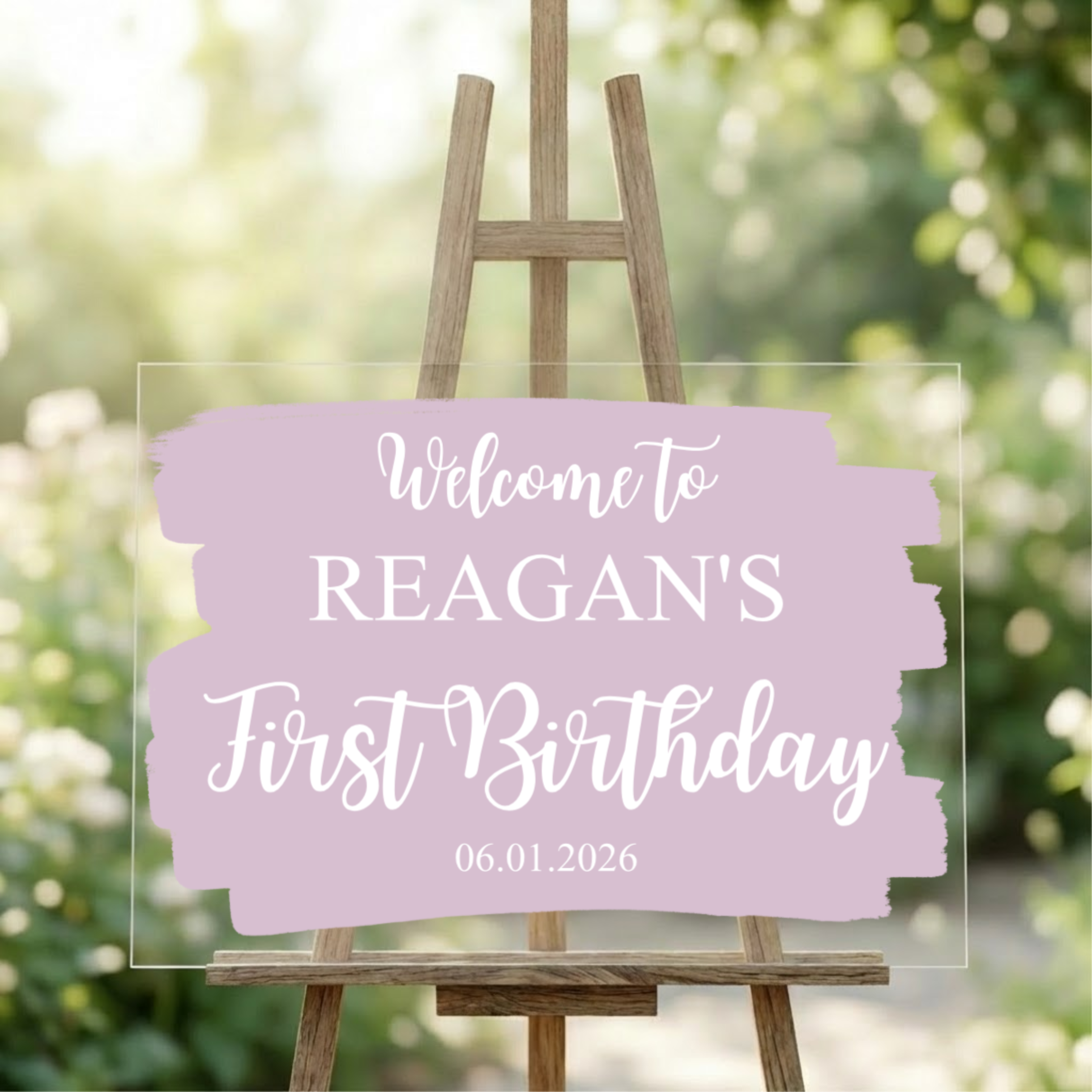 Custom Acrylic Celebration Welcome Sign – Personalized Guru