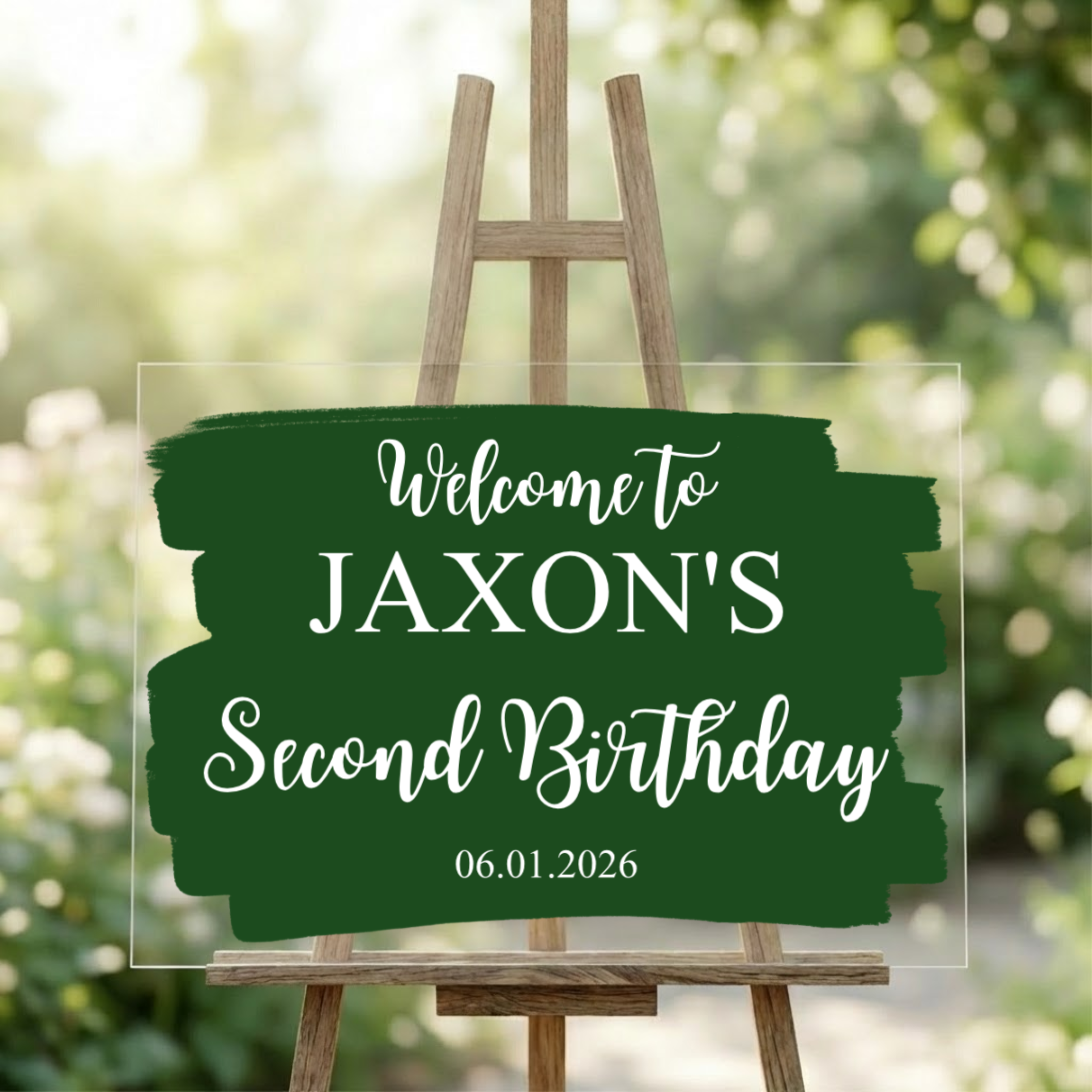 Custom Acrylic Celebration Welcome Sign – Personalized Guru