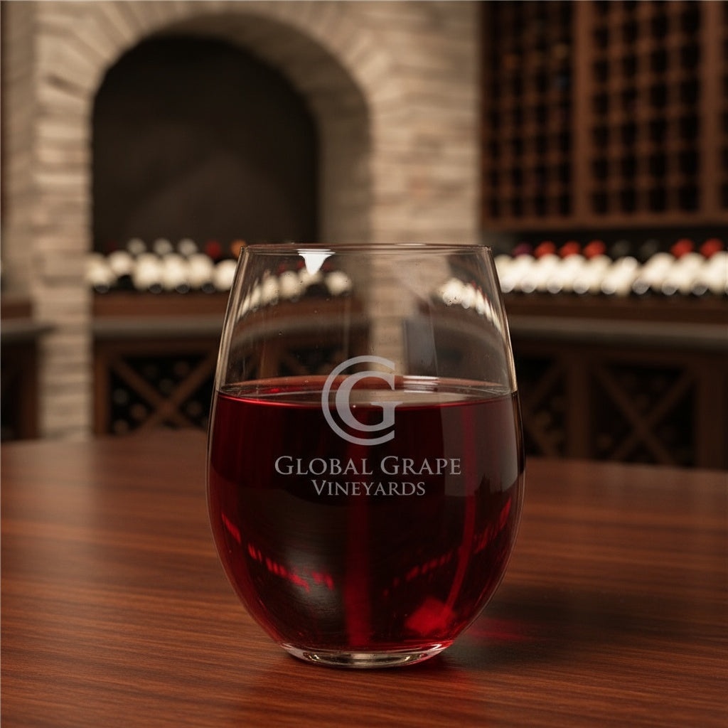 Custom Logo Stemless Wine Glass