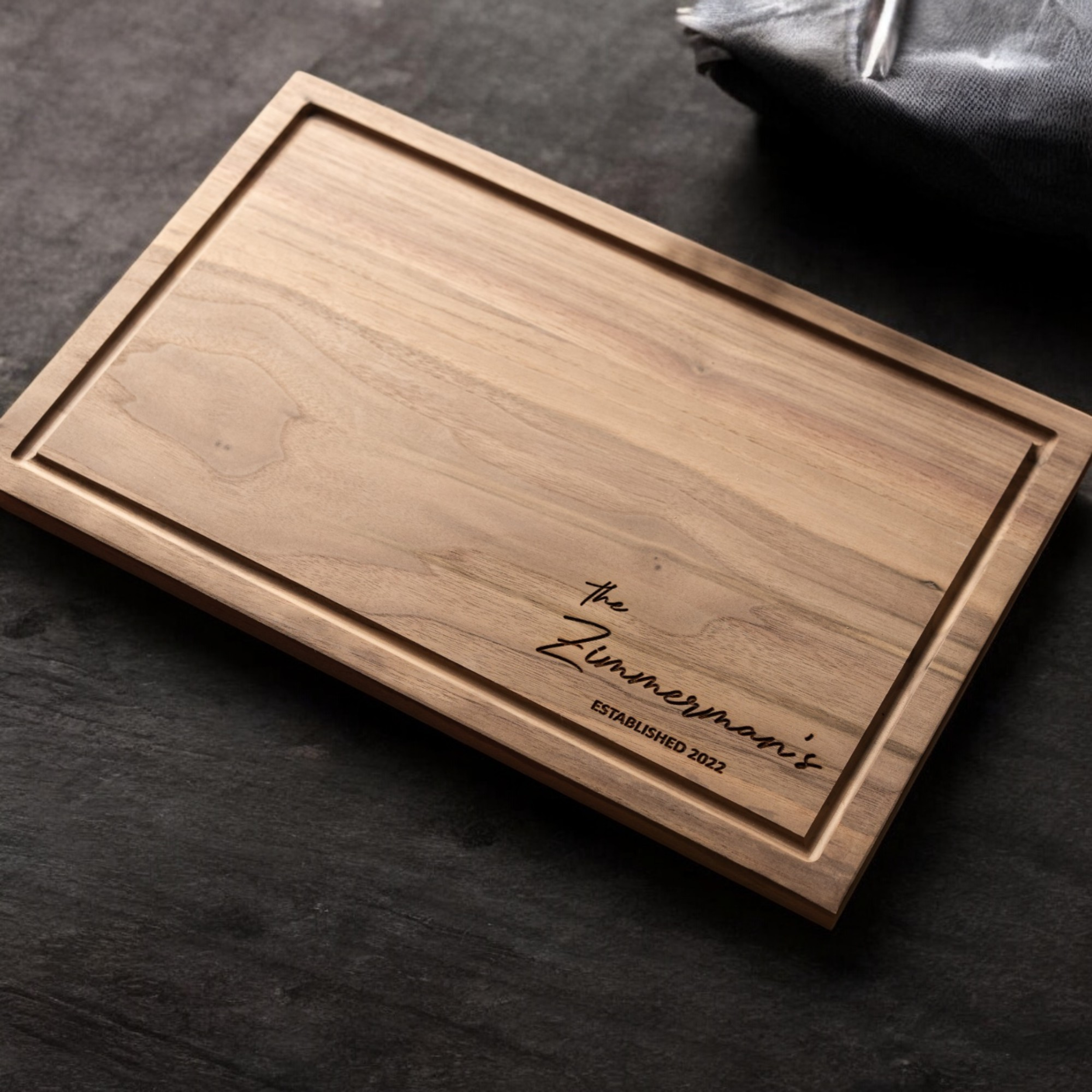 Personalized Rectangle Cutting Boards - Family Name