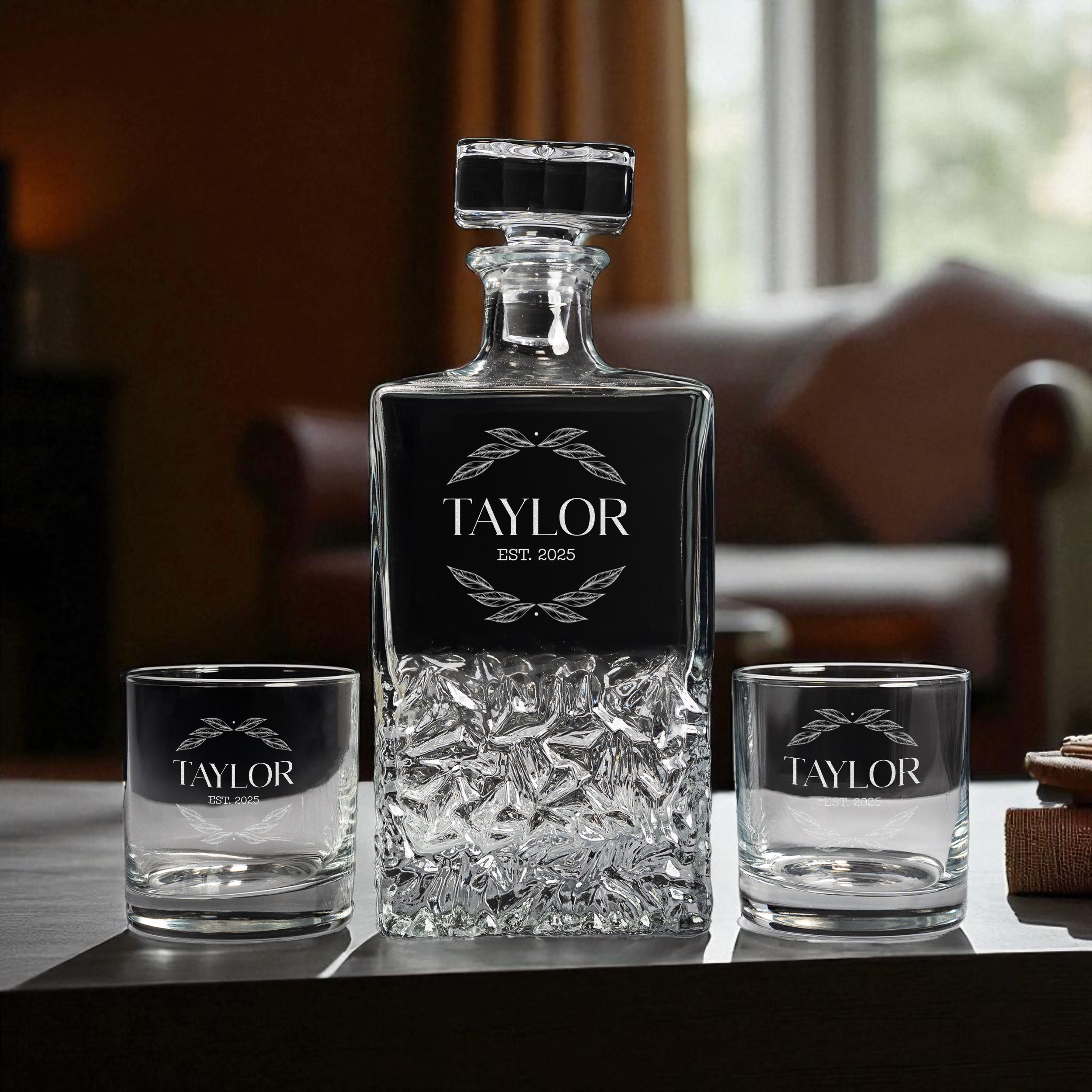 Bradford Decanter Set with Custom Gift Box - Signature Designs