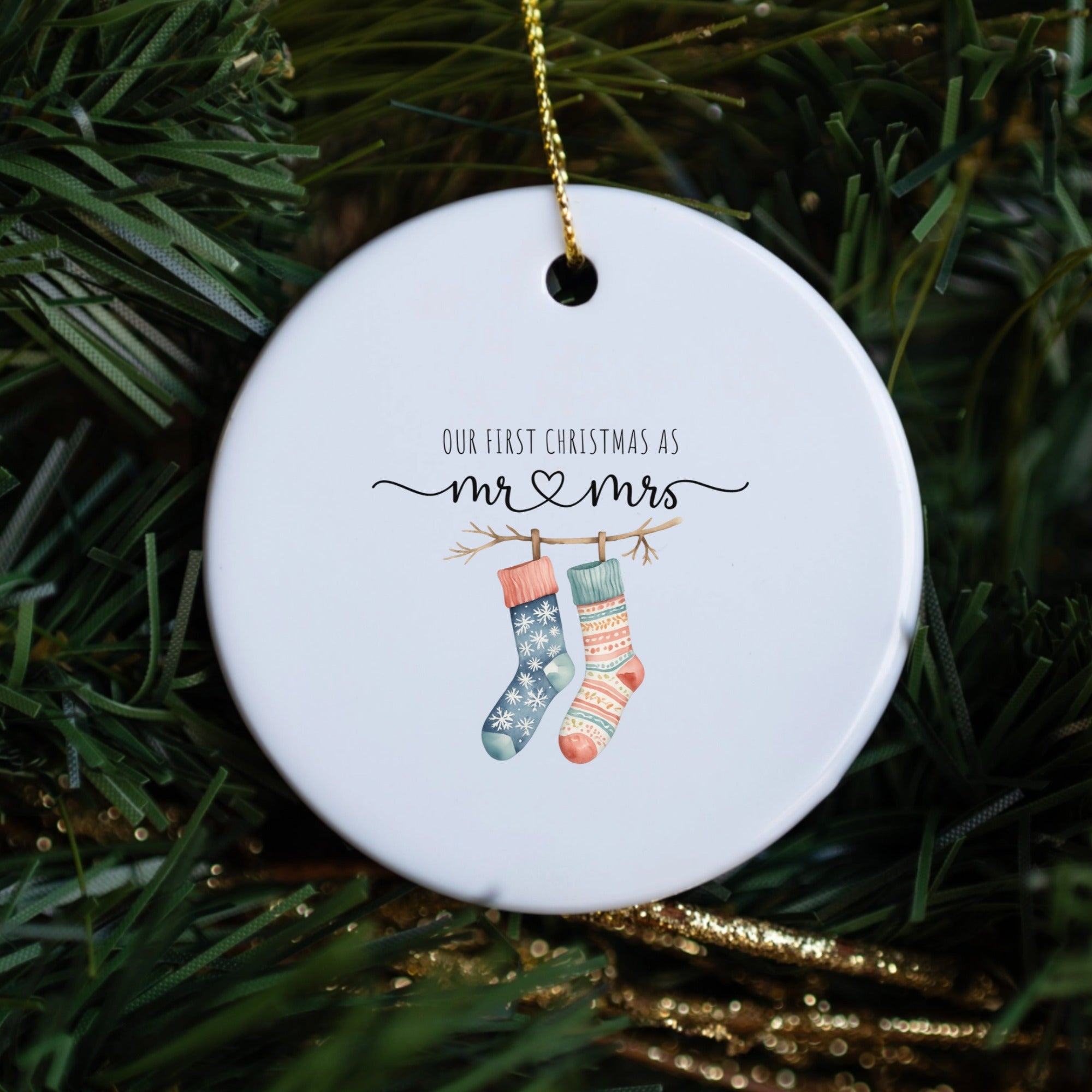 Personalized Our First Christmas Stockings Ornament