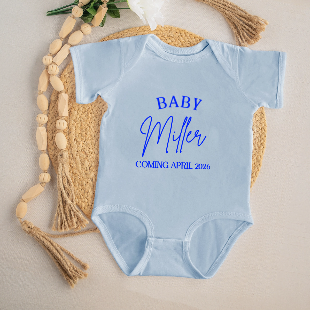 Personalized Baby Announcement Onesie