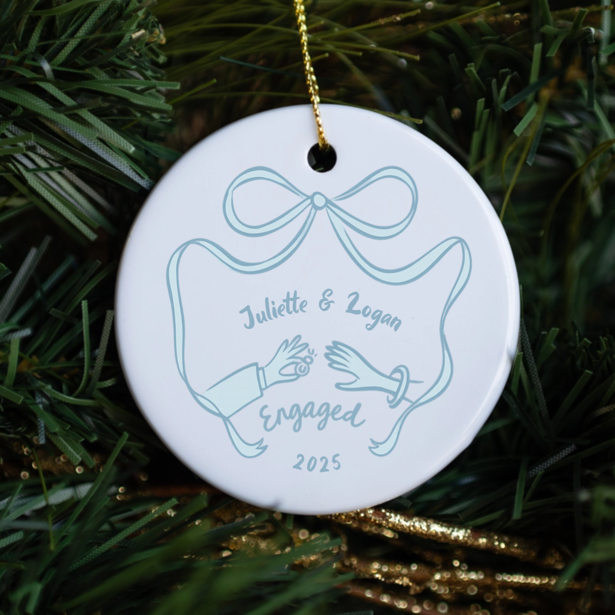 Personalized Engagement Ornament