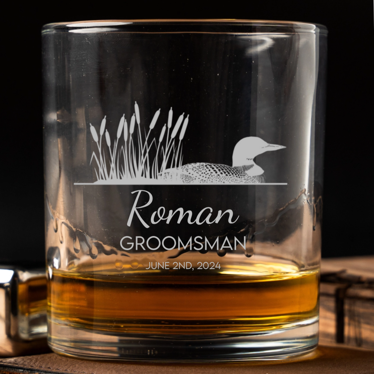 Custom Lowball Whiskey Glasses - Gentleman Series