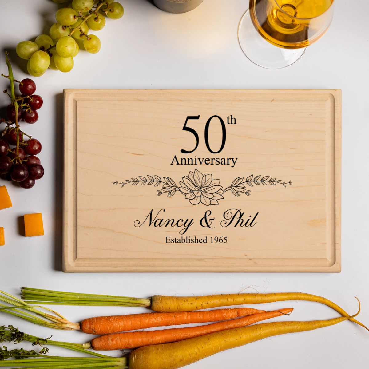 Personalized 50th Anniversary Cutting Boards