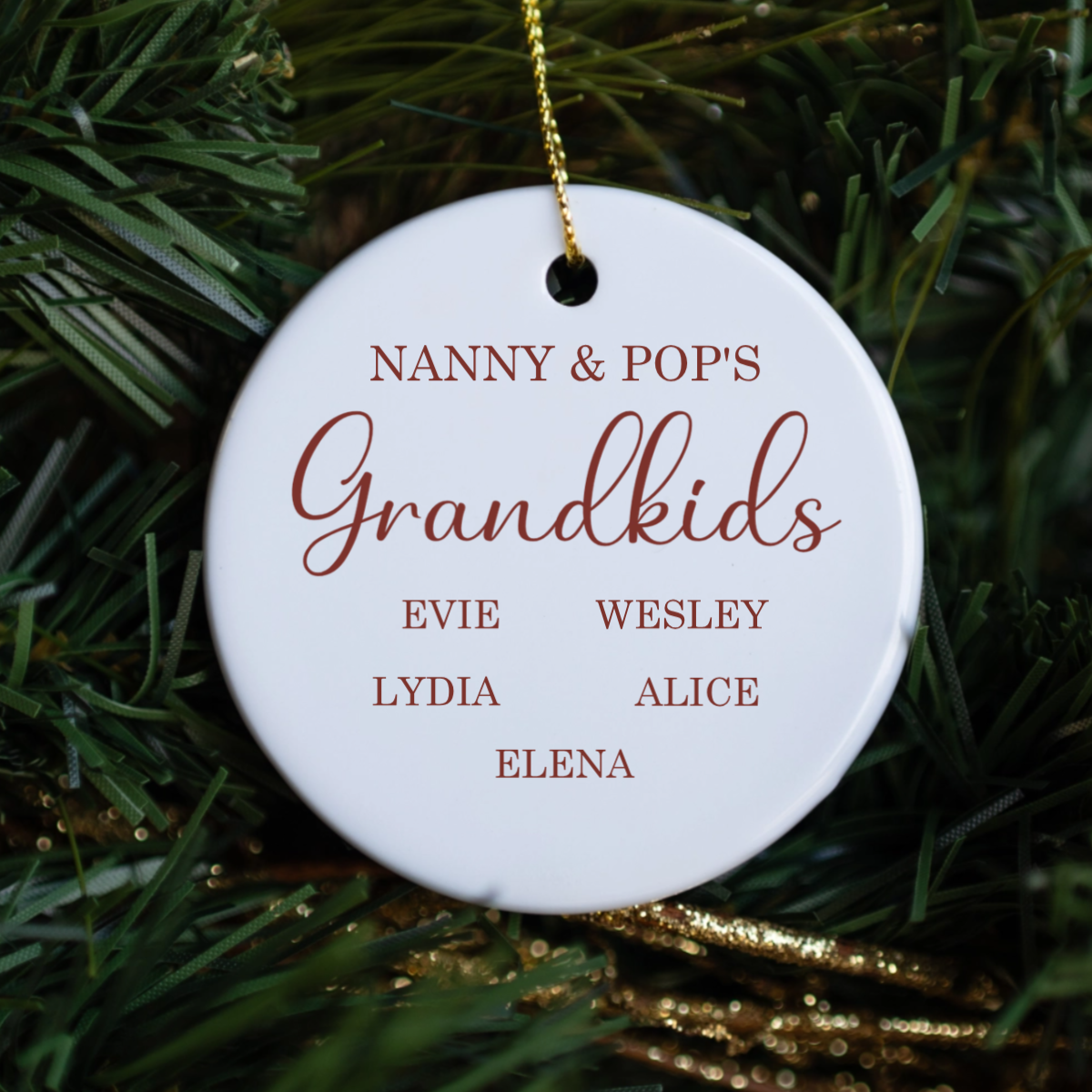 Personalized Grandparents Grandchildren Ornament