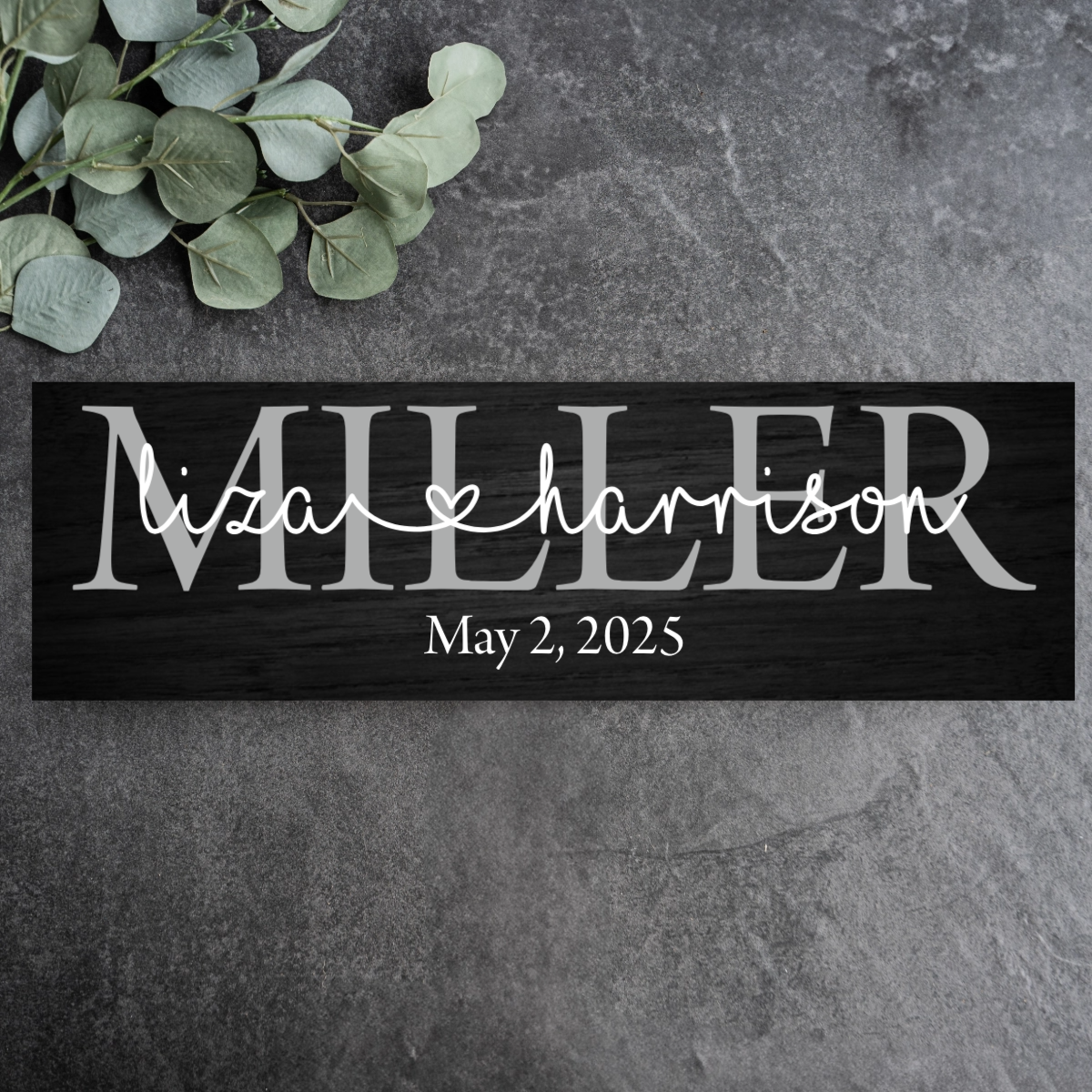 Personalized Love Connects Wood Plank Sign