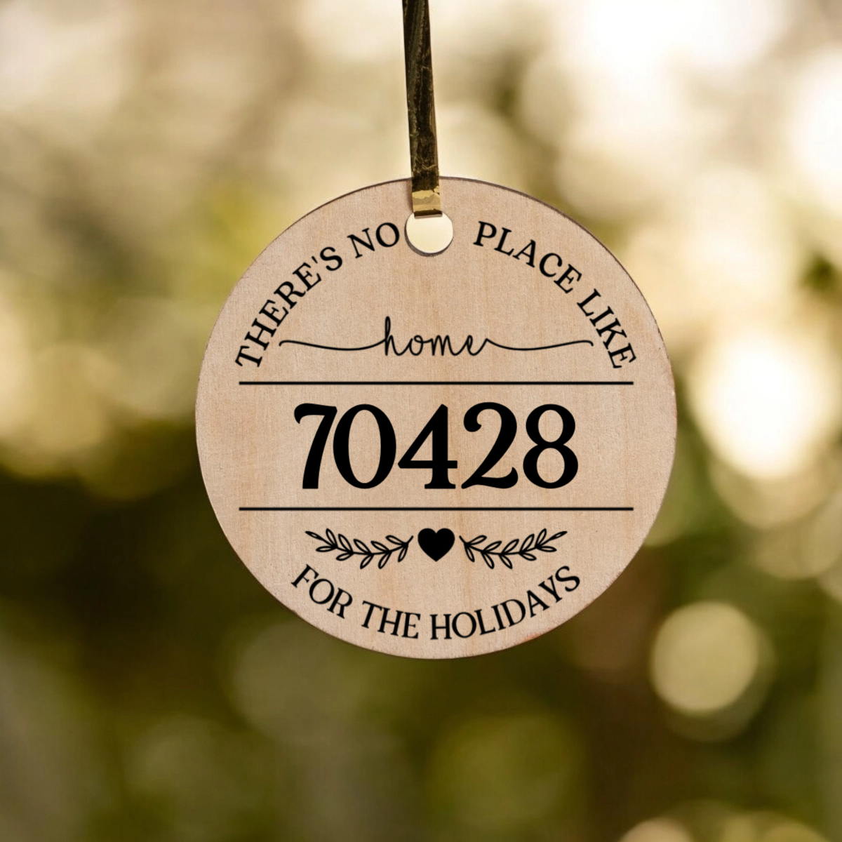 Custom Wooden Ornament There's No Place Like Home