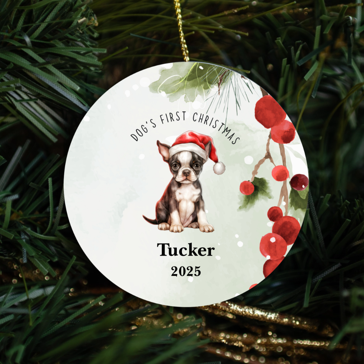 Personalized Dog’s First Christmas Ornament