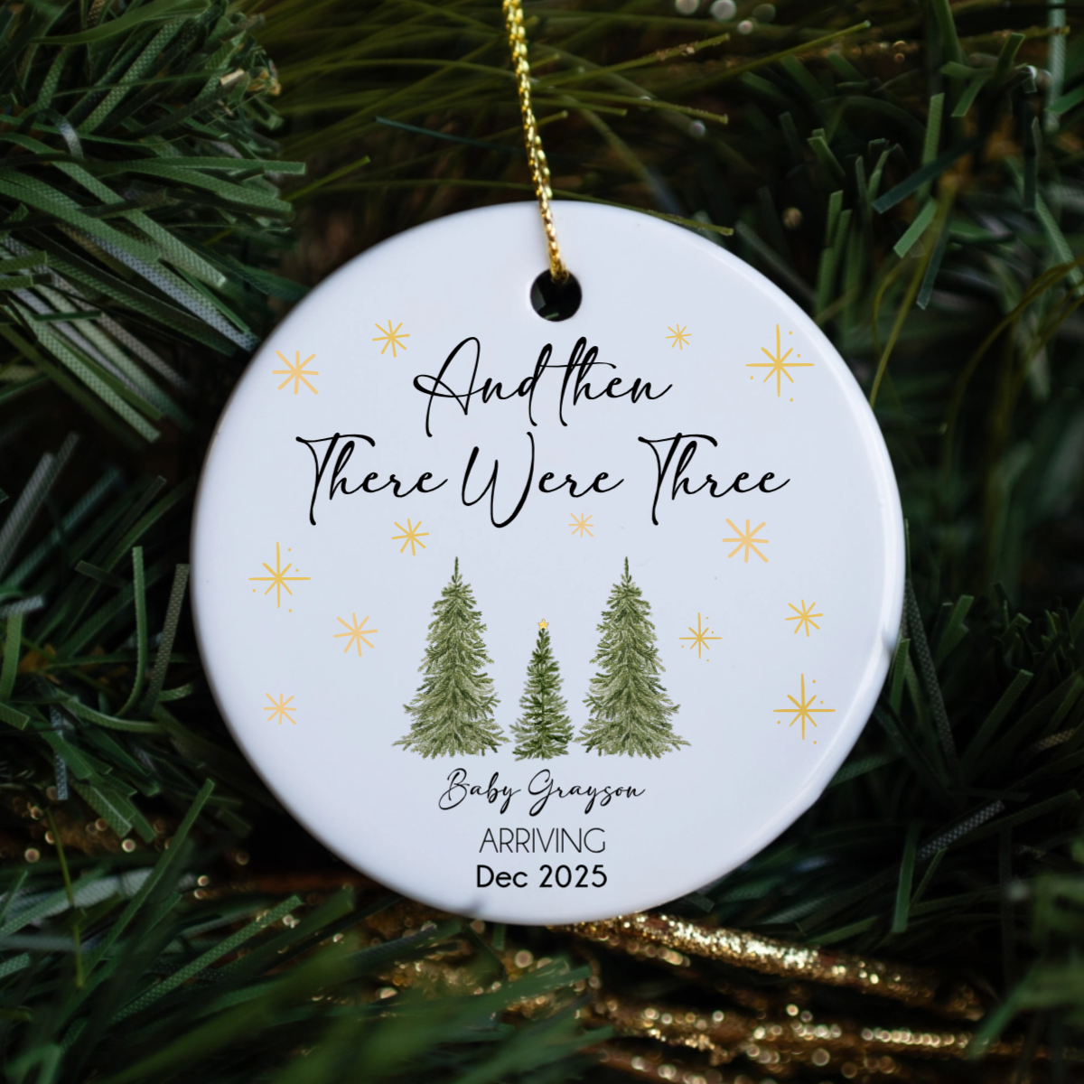 Personalized Baby Announcement Ornament
