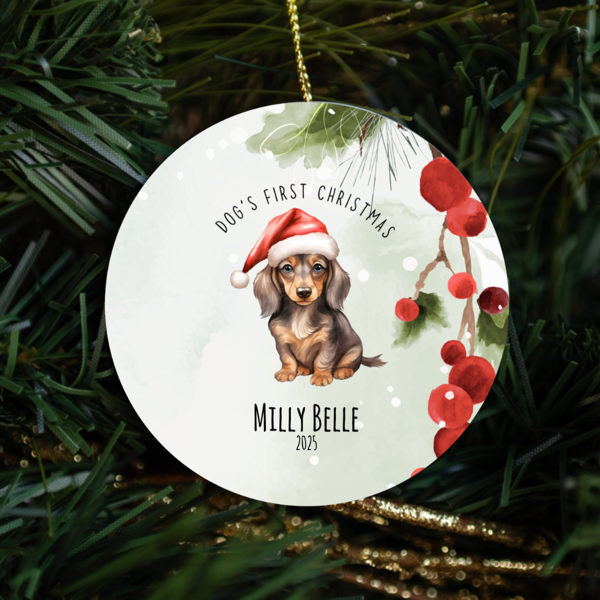 Personalized Dog’s First Christmas Ornament