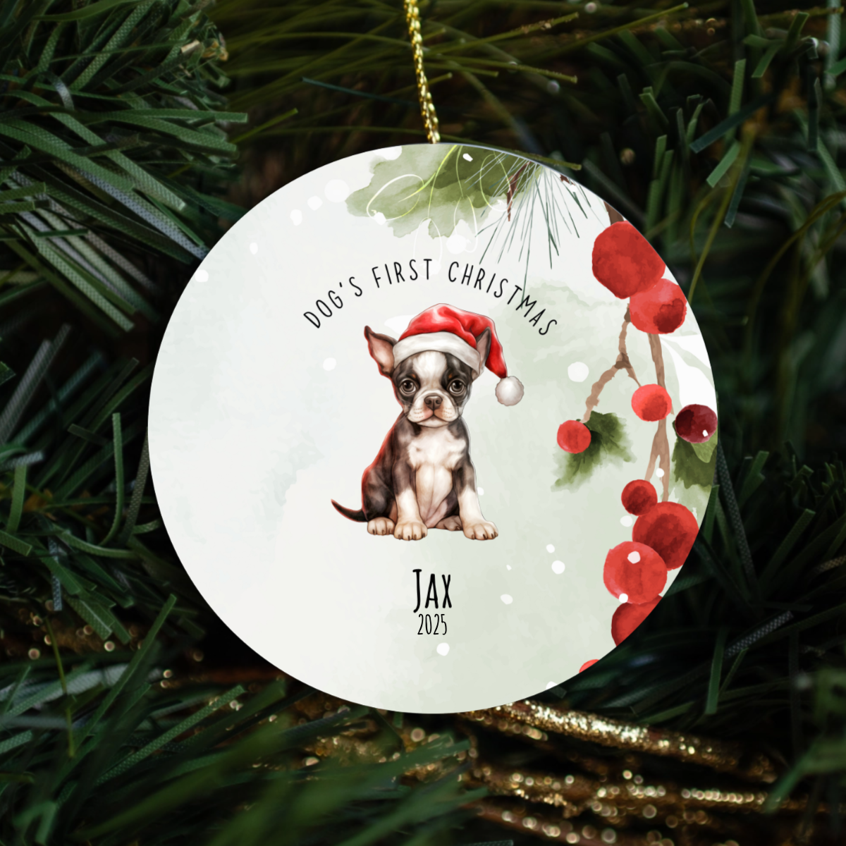 Personalized Dog’s First Christmas Ornament