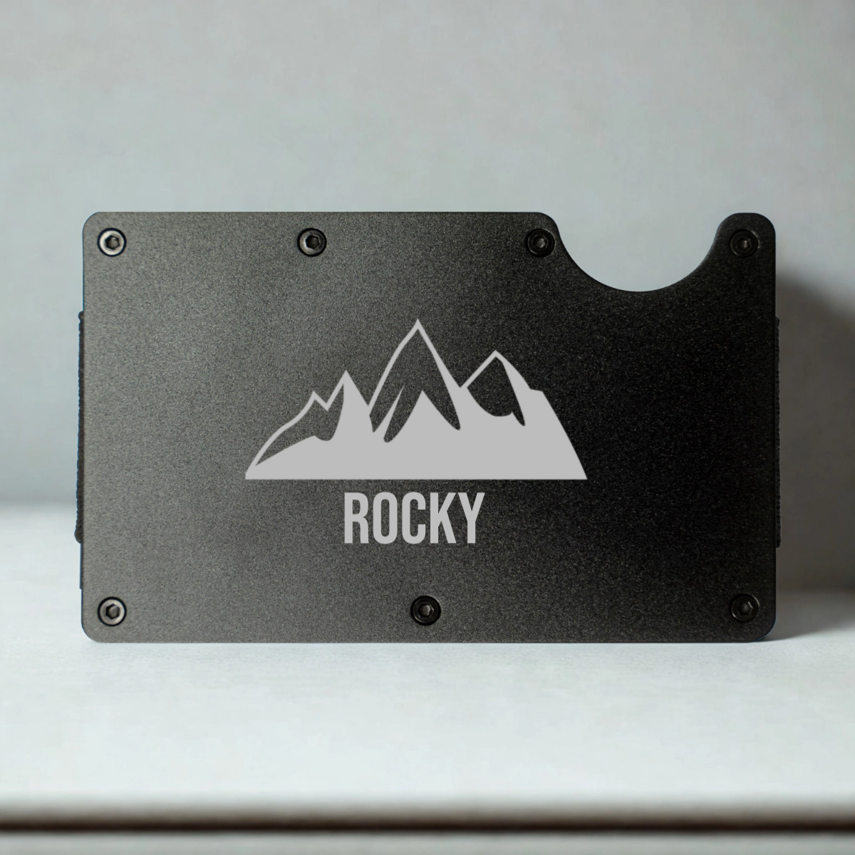 Personalized Aluminum Card Holder with Clip