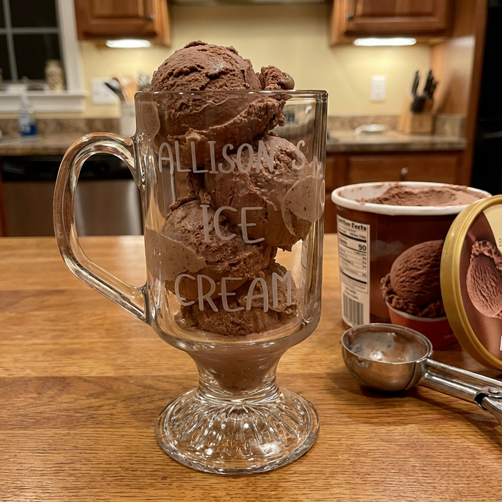 Personalized Ice Cream Glass – Personalized Guru